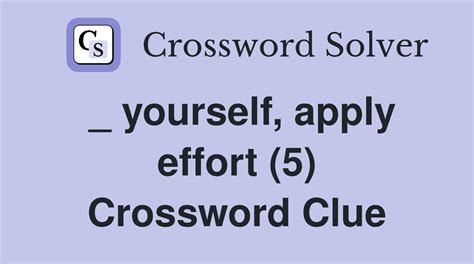 apply oneself diligently crossword clue.